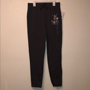 Disney Black Sweatpants with Character Design